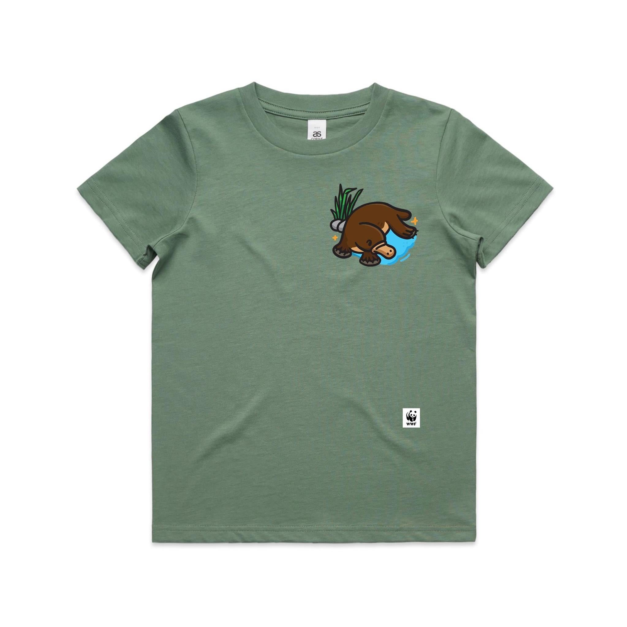 Lil' Paddle Platypus Pocket Pal | Kids T-Shirt