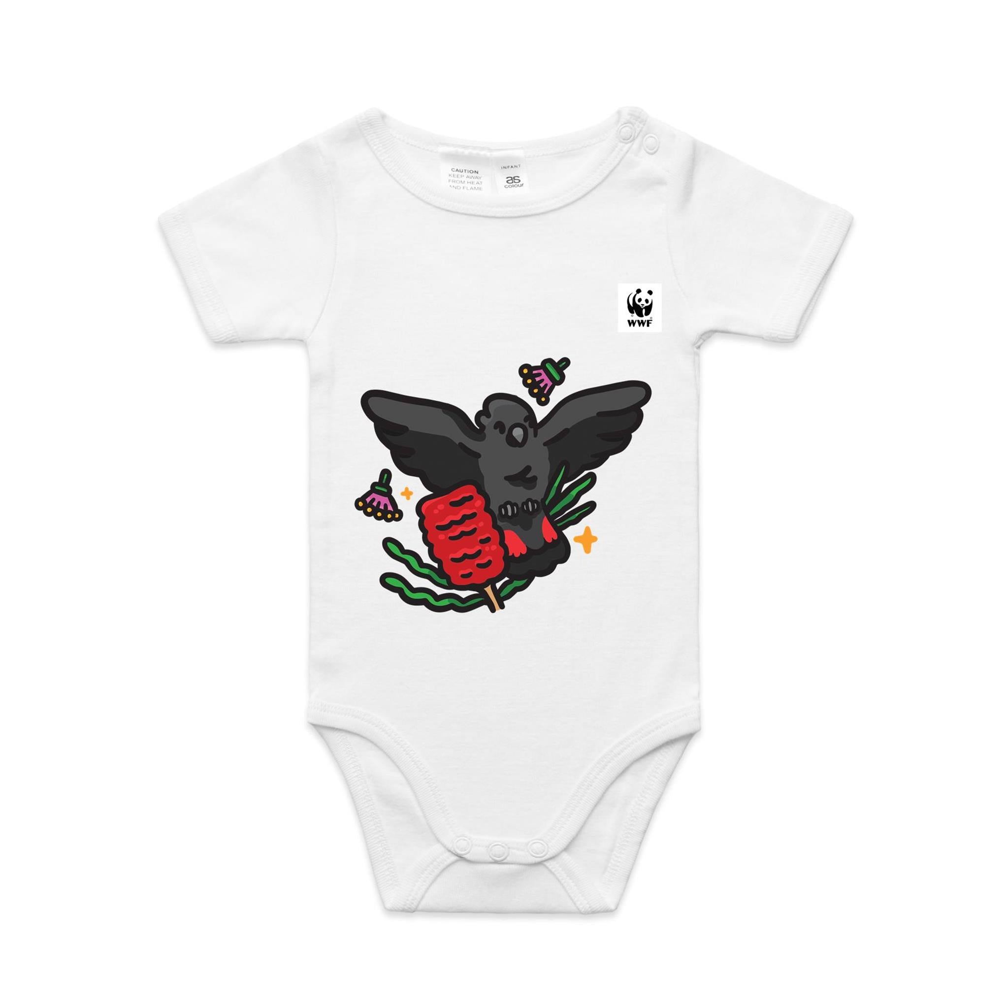 Glossy Gang - Glossy Black Cockatoo | Baby Onesie