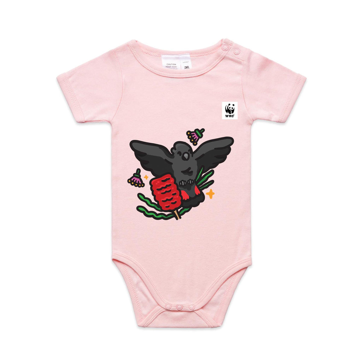 Glossy Gang - Glossy Black Cockatoo | Baby Onesie