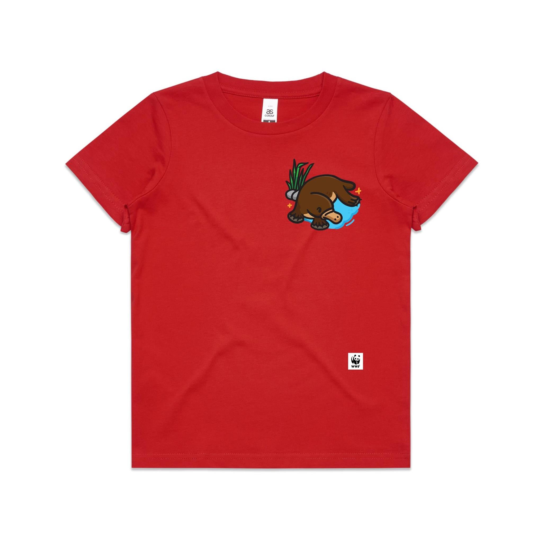 Lil' Paddle Platypus Pocket Pal | Kids T-Shirt