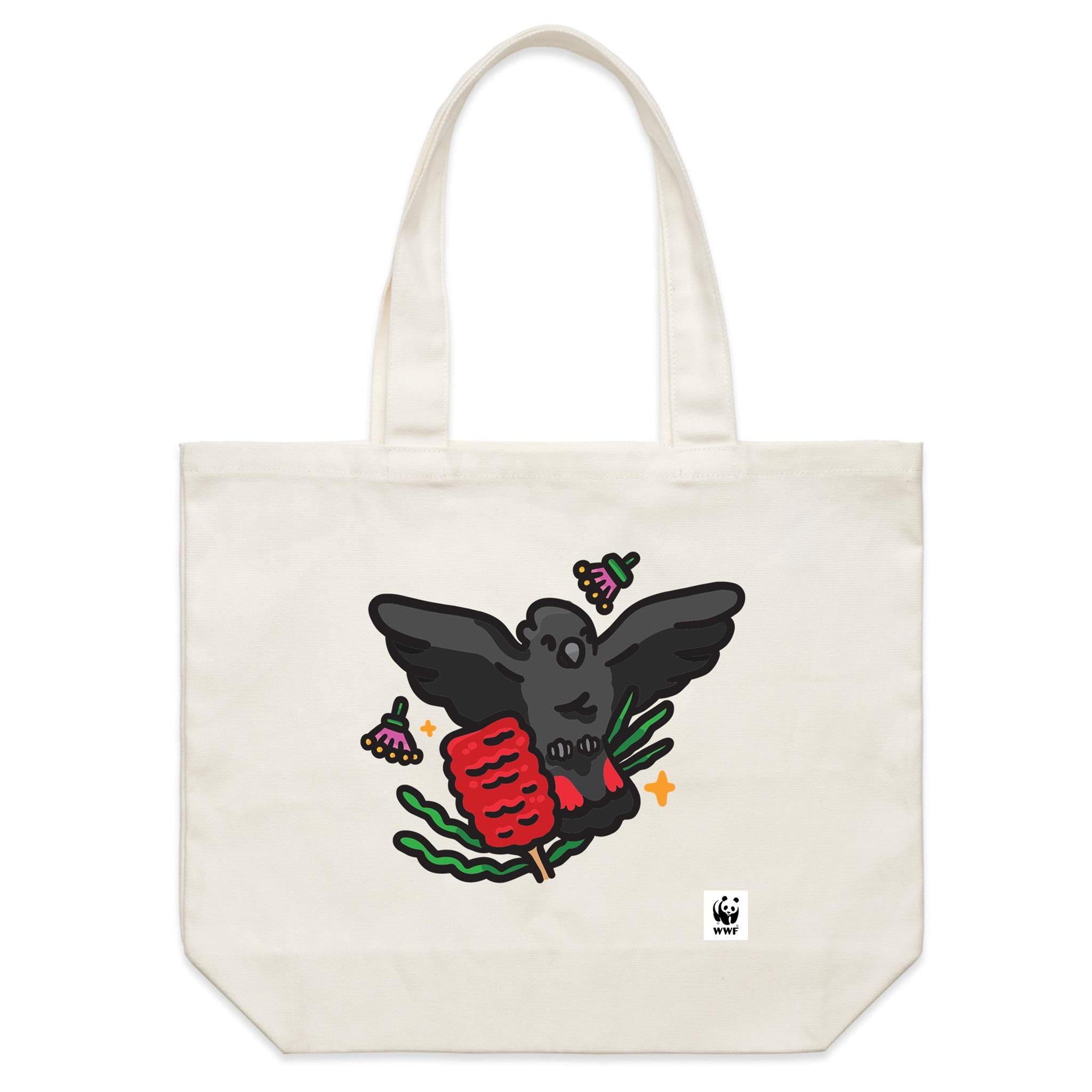 Glossy Gang - Glossy Black Cockatoo Tote Bag
