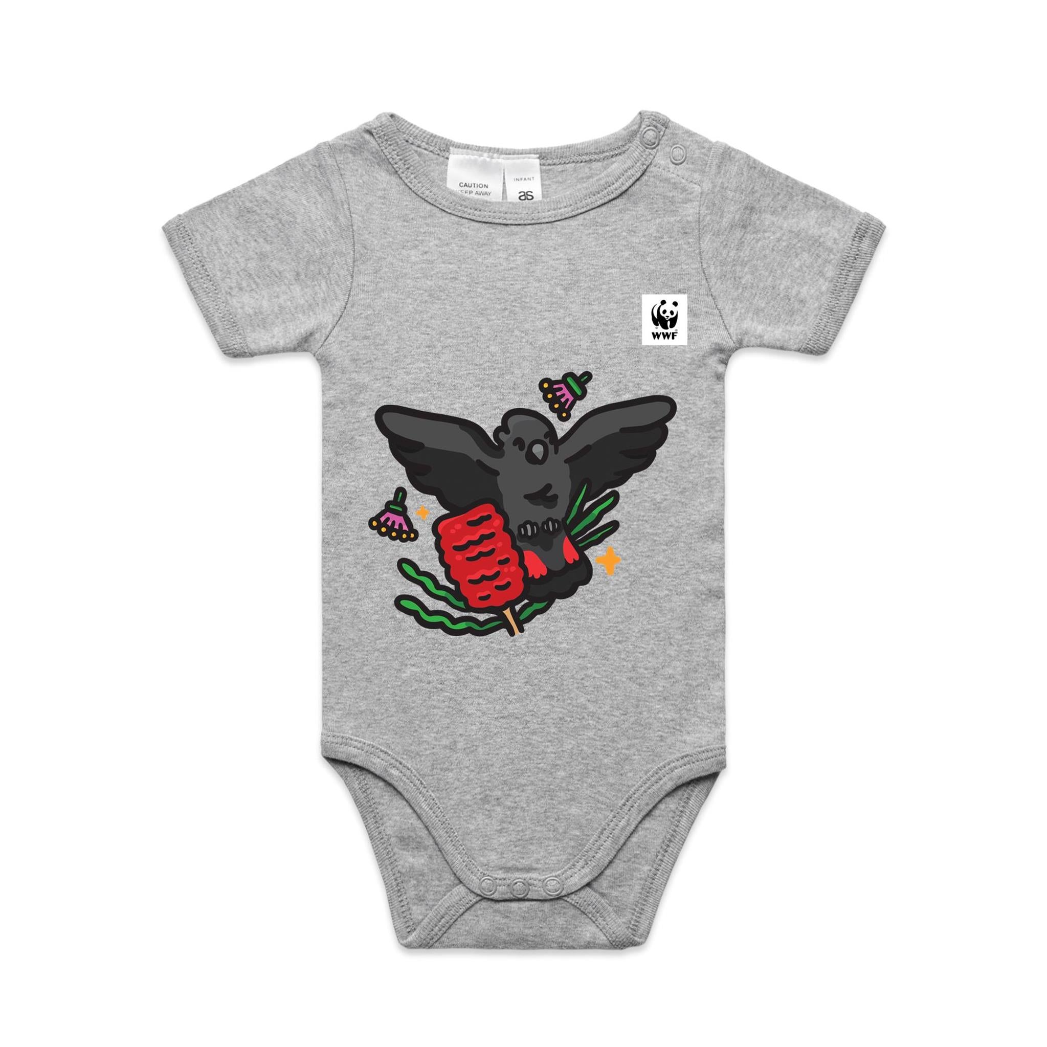 Glossy Gang - Glossy Black Cockatoo | Baby Onesie